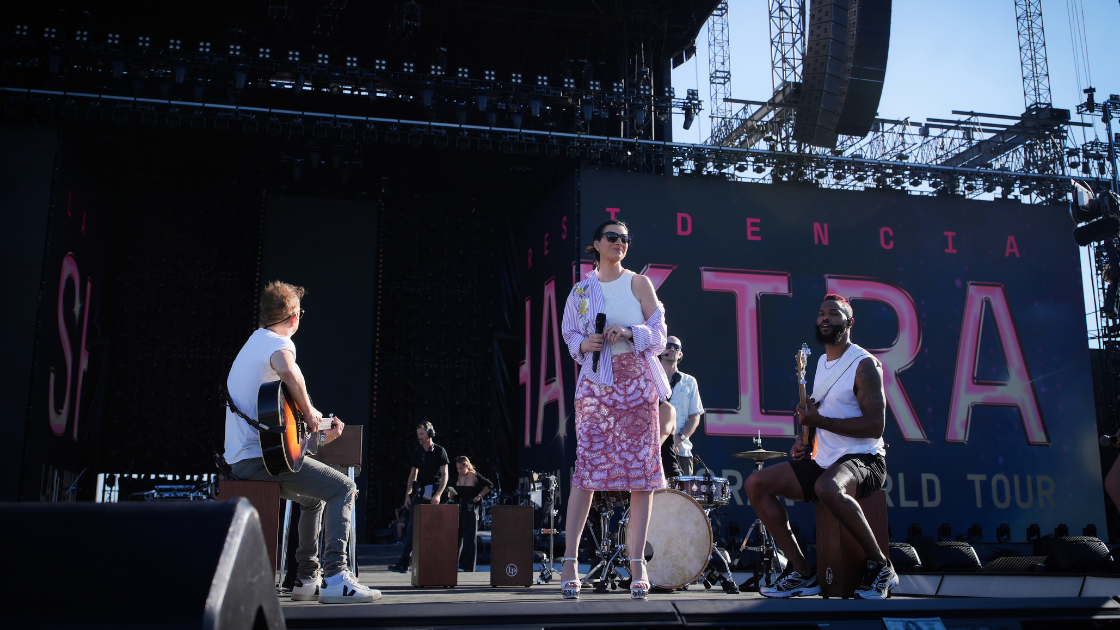 Prueba de sonido Shakira y Laura Pausini